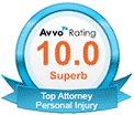 Avvo Rating 10.0 Superb — Top Attorney, Personal Injury